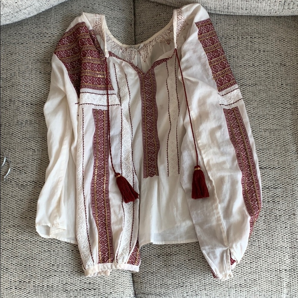 LoveShackFancy bohemian blouse size small EUC